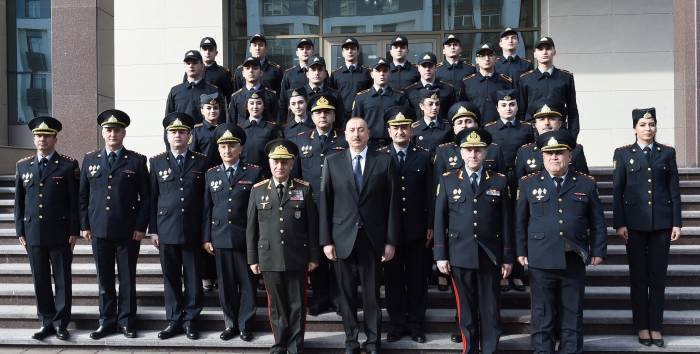 Ильхам Алиев на открытии учебного здания в Полицейской академии МВД - ФОТО

