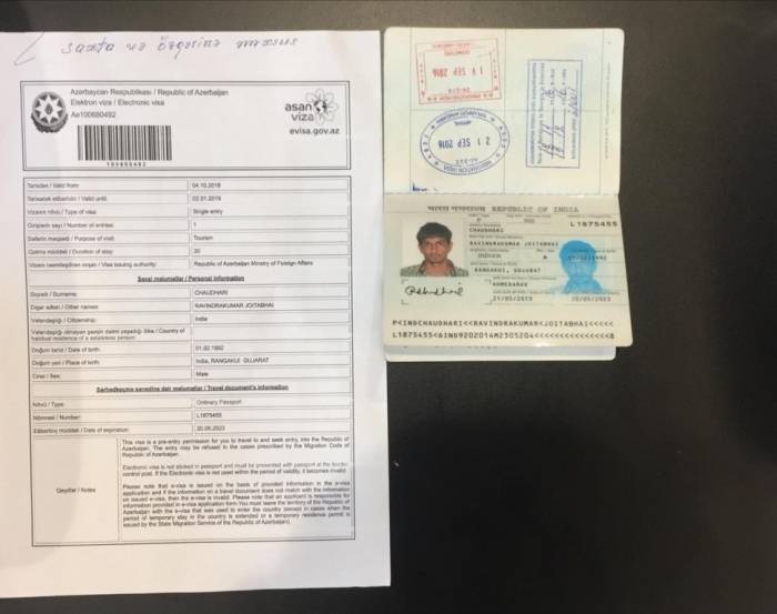 Задержаны иностранцы, пытавшиеся въехать в Азербайджан по поддельным документам