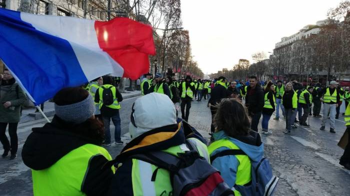 В Париже задержали 30 участников протестов «желтых жилетов»
