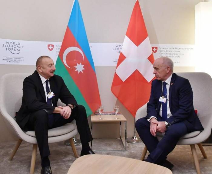 В Давосе состоялась встреча президентов Азербайджана и Швейцарии - ОБНОВЛЕНО