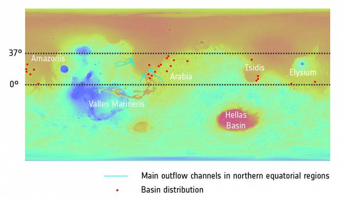 Астрономы нашли следы "глобальной водной сети" на Марсе
