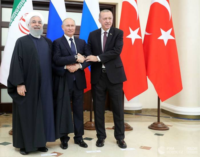 Трехсторонняя встреча в Сочи. Что обсудили Путин, Роухани и Эрдоган - ВИДЕО