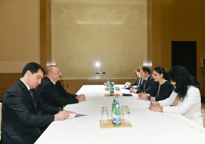 Состоялась встреча президента Азербайджана с вице-премьером Румынии
