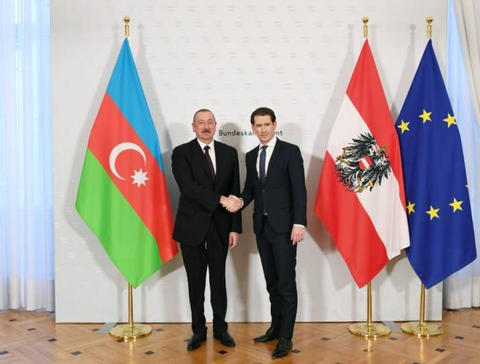 Ильхам Алиев встретился с федеральным канцлером Австрии