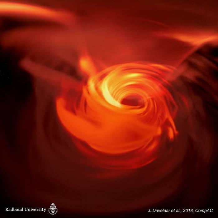 Астрономы получили первую фотографию "тени" черной дыры
