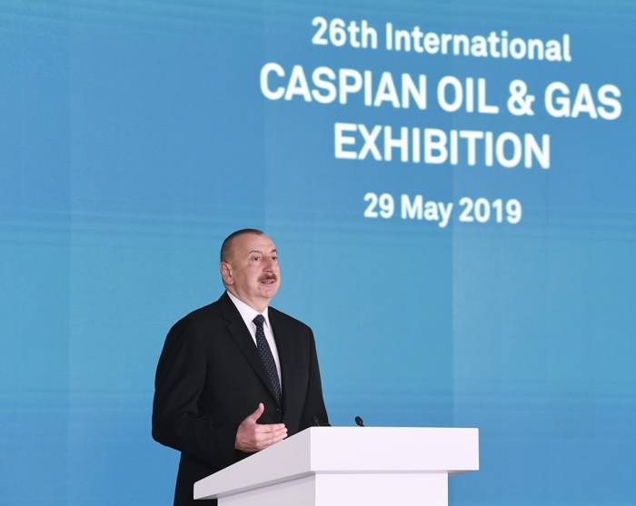 Ильхам Алиев принял участие в открытии выставки «Нефть и газ Каспия – 2019» - ФОТО