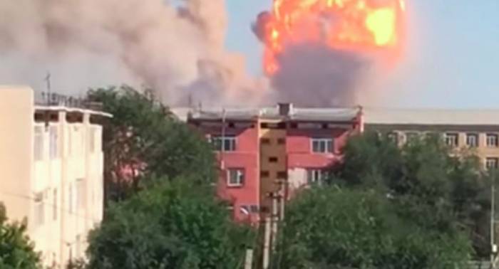 Мощный взрыв прогремел в воинской части на юге Казахстана