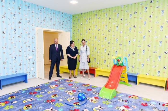 Мехрибан Алиева приняла участие в открытии нового здания яслей-детского сада №11 в Баку - ФОТО