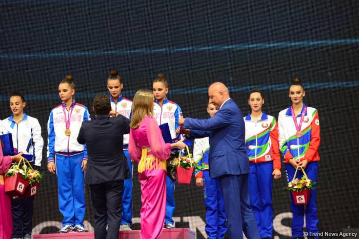 В Баку прошла церемония награждения победителей и призеров 37-го Чемпионата мира по художественной гимнастике 