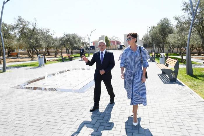 Мехрибан Алиева ознакомилась с новым парком отдыха в Кюрдаханы - ФОТО