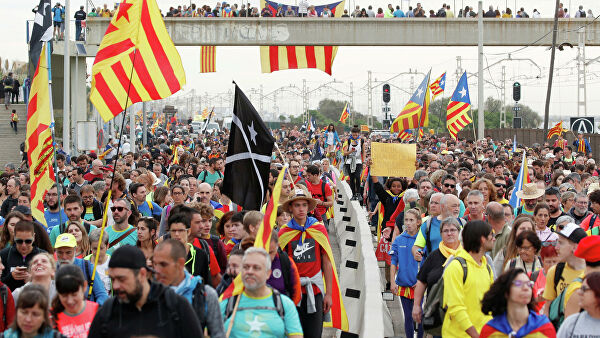 В Каталонии началась всеобщая забастовка
