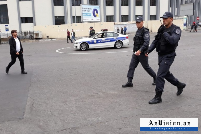 Силы бакинской полиции сосредоточены в центре Баку - ФОТО