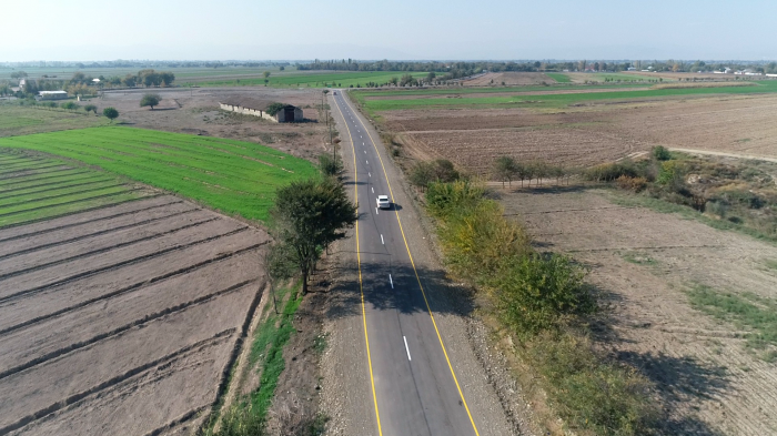 В Агджабеди реконструирована 18-километровая дорога местного значения