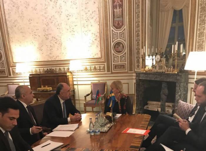 Эльмар Мамедъяров встретился с министром иностранных дел Швеции