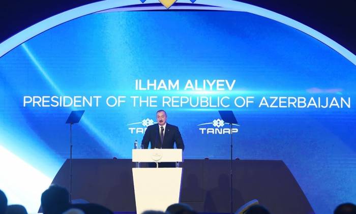 Ильхам Алиев на церемонии открытия части проекта TANAP - ОБНОВЛЕНО-ФОТО