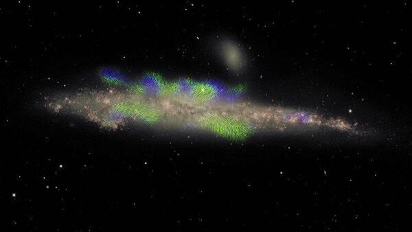 Ученые впервые наблюдали магнитное поле, окружающее галактику
