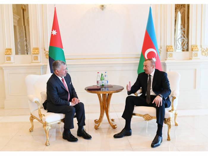Состоялась встреча Президента Азербайджана и Короля Иордании один на один - ФОТО