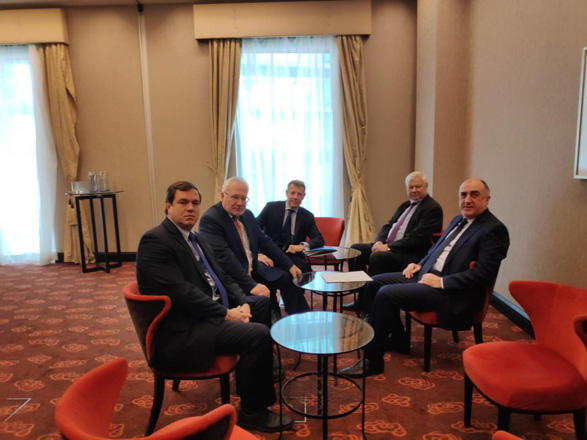 Началась встреча главы МИД Азербайджана с сопредседателями МГ ОБСЕ