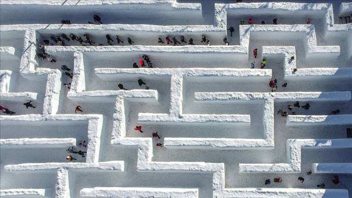 Самый большой снежный лабиринт в мире
