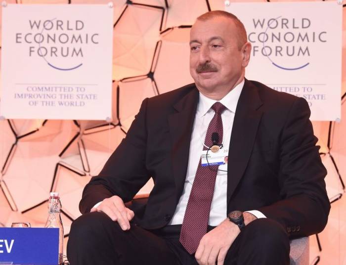 Президент Ильхам Алиев принял участие в панели на тему «Стратегический взгляд: Евразия» Давосского всемирного экономического форума - ФОТО