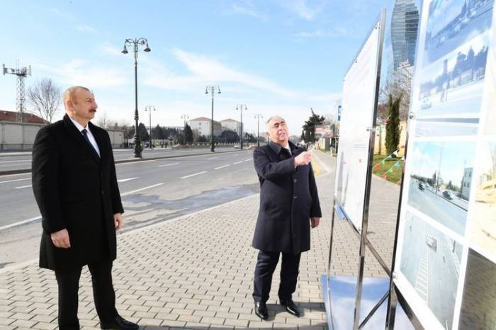 Ильхам Алиев принял участие в открытии подземного пешеходного перехода - ФОТО