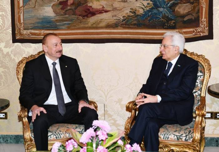 Состоялась встреча Президентов Азербайджана и Италии один на один - ФОТО