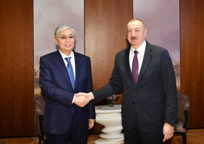 В Мюнхене состоялась встреча Президентов Азербайджана и Казахстана  - ФОТО