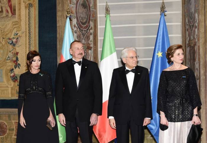 В честь Президента Азербайджана в Риме был дан государственный прием - ФОТО