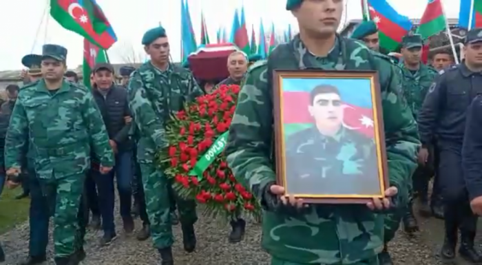Ставший шехидом азербайджанский пограничник предан земле - ФОТО