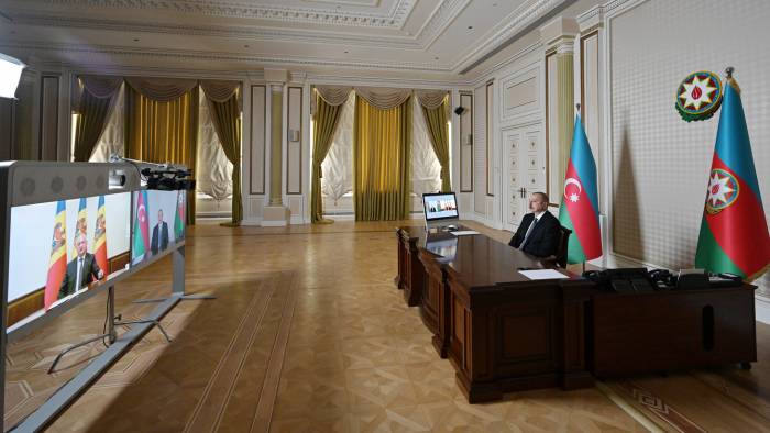 Между президентами Азербайджана и Молдовы состоялась встреча в формате видеоконференции - ФОТО