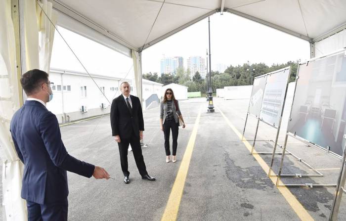 Ильхам Алиев и Мехрибан Алиева на открытии первого больничного комплекса модульного типа - ОБНОВЛЕНО-ФОТО
