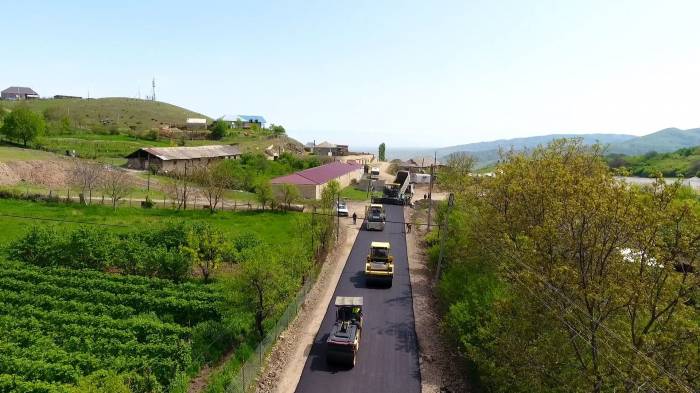 Началась реконструкция дороги в одном из районов Азербайджана - ФОТО
