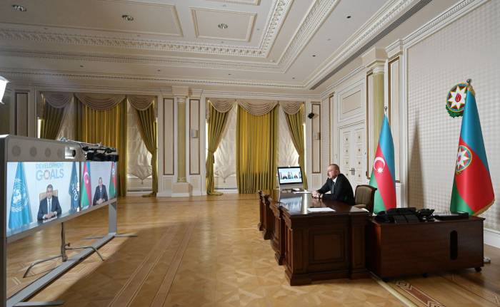 Состоялась видеоконференция между Президентом Ильхамом Алиевым и генсеком ВТО - ФОТО