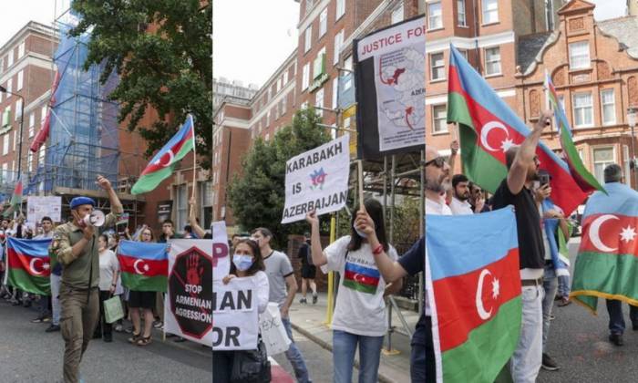 Азербайджанская община провела в Лондоне акцию протеста против военной провокации Армении