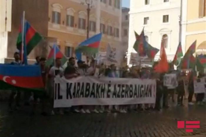 Очередная акция протеста против провокации Армении прошла в Риме -  - ВИДЕО

