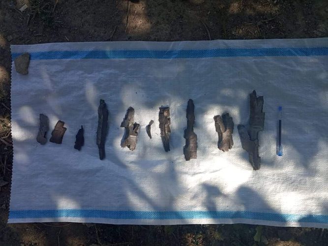 В Товузе обнаружены фрагменты армянского артиллерийского снаряда - ФОТО
