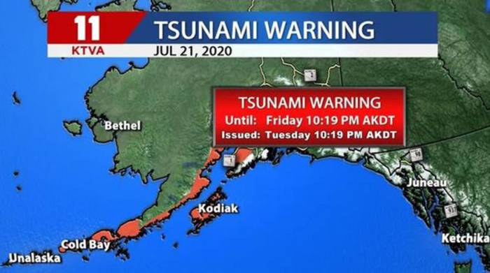 На Аляске объявлена угроза цунами
