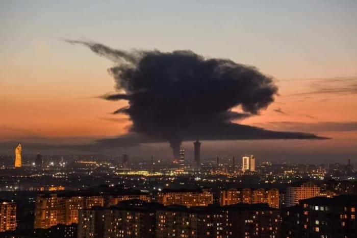 Пожар на фабрике Sobsan привел к загрязнению воздуха
