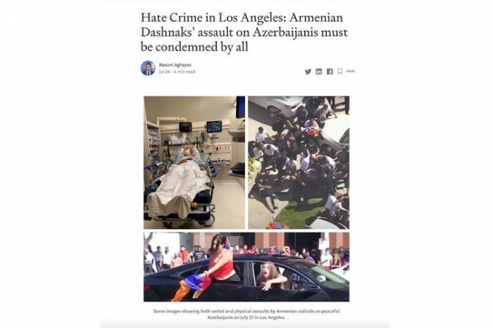 В США опубликована статья генконсула Азербайджана в Лос-Анджелесе о зверствах армян
