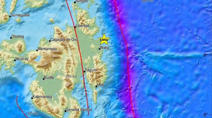 Землетрясение магнитудой 5,6 произошло у побережья Филиппин
