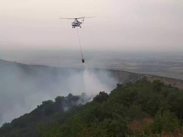 Пожар произошел на территории Шахдагского национального парка
