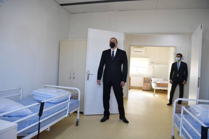 Ильхам Алиев на открытии в Гобустане больницы модульного типа - ФОТО
