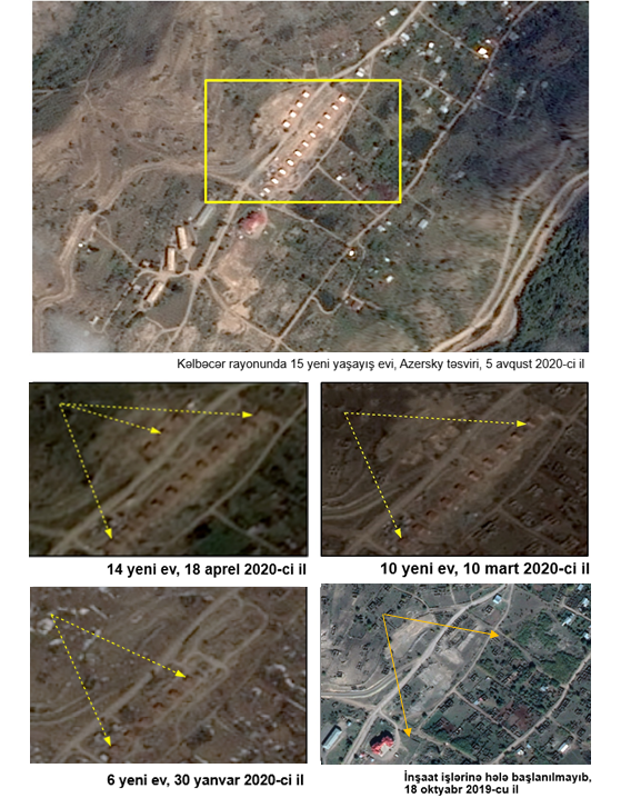МИД Азербайджана распространил спутниковые изображения нового незаконного поселения, созданного в оккупированном Арменией Кельбаджаре - ФОТО
