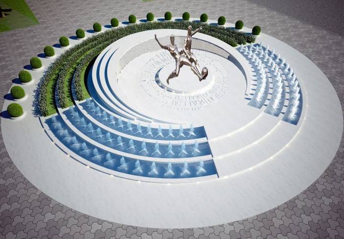 В Азербайджане на стадионе возведут фонтанный комплекс в виде «мексиканской волны» - ФОТО
