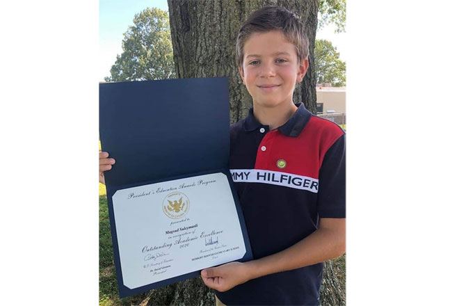 Юный азербайджанец удостоен премии Президента США