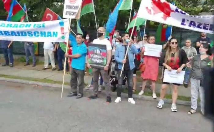 В Израиле проходит акция в поддержку Азербайджана
