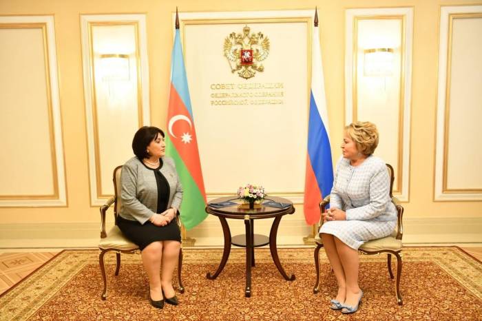Сахиба Гафарова встретилась с председателем Совета Федерации Федерального Собрания России