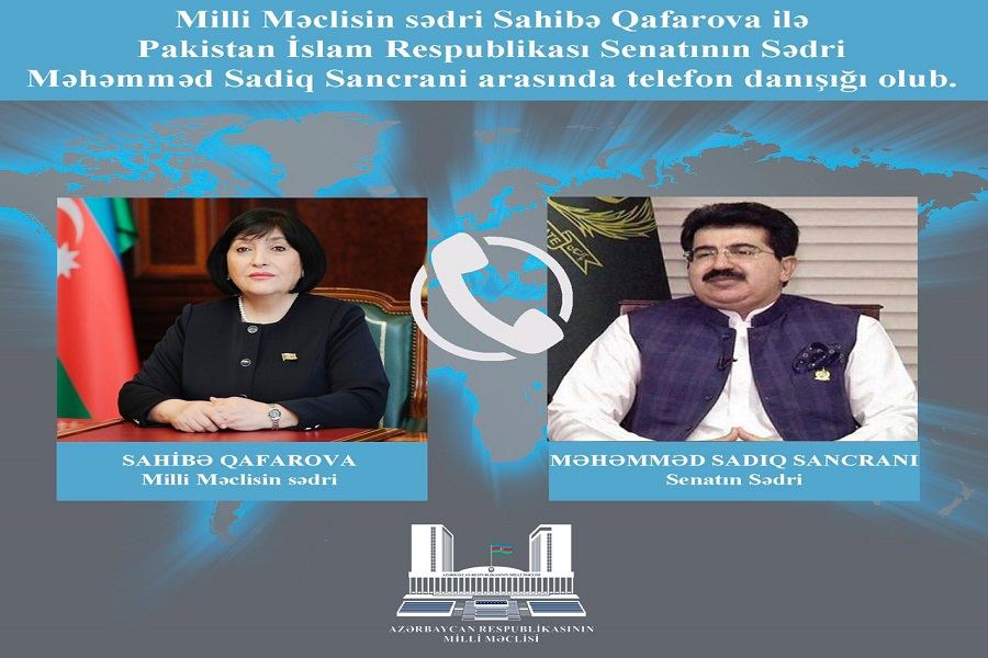 Состоялся телефонный разговор между спикером парламента Азербайджана и председателем Сената Пакистана
