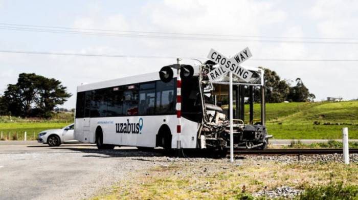 В Новой Зеландии при столкновении школьного автобуса с поездом погиб человек и 40 пострадали
