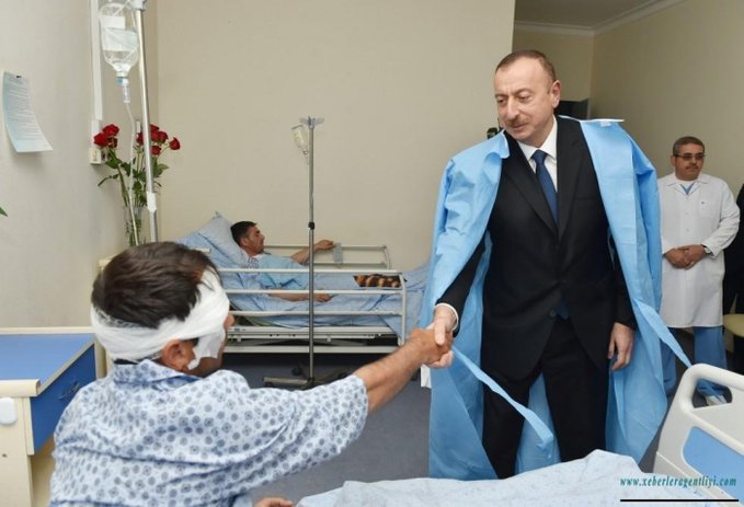 Ильхам Алиев и Мехрибан Алиева встретились с ранеными военнослужащими